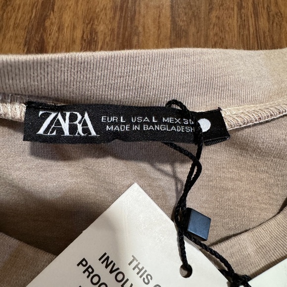 NEW ZARA Beige Sleeveless One Piece Women's Bodysuit Size L  Regular Opaque - Picture 2 of 11